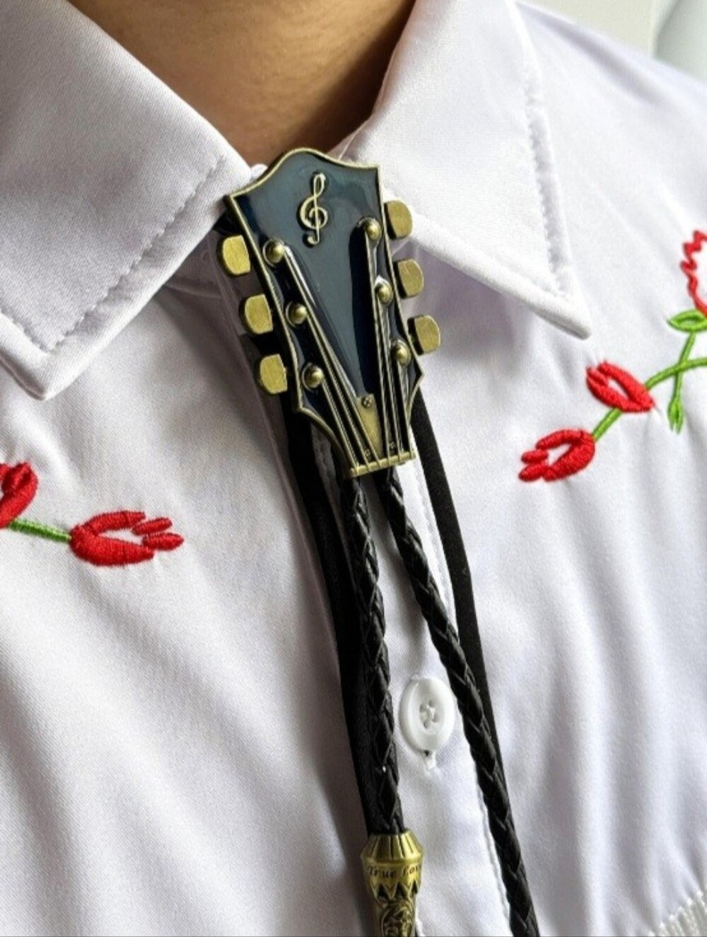 New Guitar country Western Bolo Tie Necklace 39" Various Colors